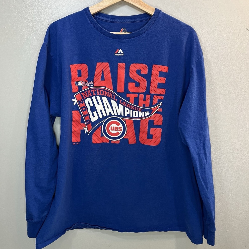 Chicago Cubs Long Sleeve Shirt Mens XL MLB‎ 2016 National League Champions